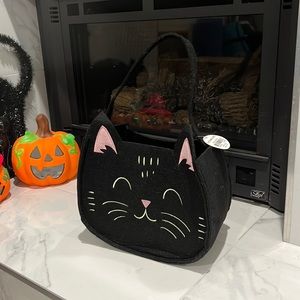 Paper source black cat felt tote bag for Halloween trick or treating